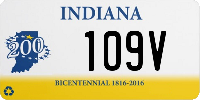 IN license plate 109V