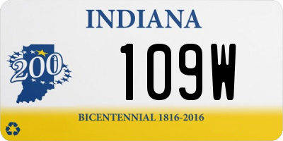 IN license plate 109W
