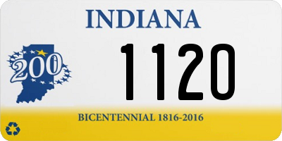 IN license plate 112O