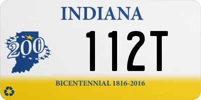 IN license plate 112T