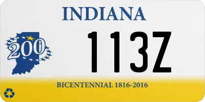 IN license plate 113Z