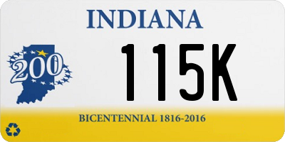 IN license plate 115K