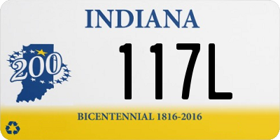 IN license plate 117L