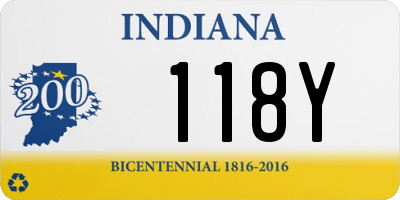 IN license plate 118Y