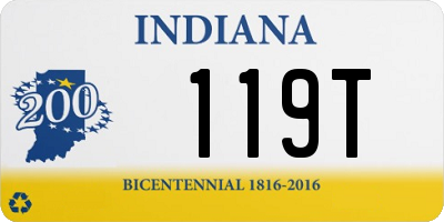 IN license plate 119T