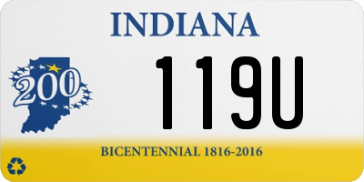 IN license plate 119U