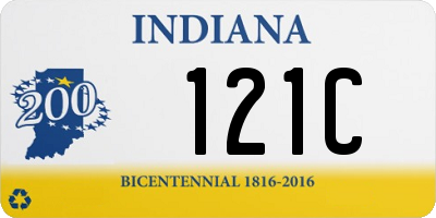 IN license plate 121C