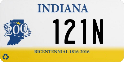 IN license plate 121N
