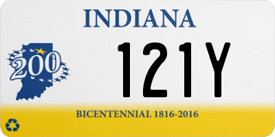 IN license plate 121Y