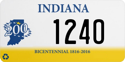 IN license plate 124O