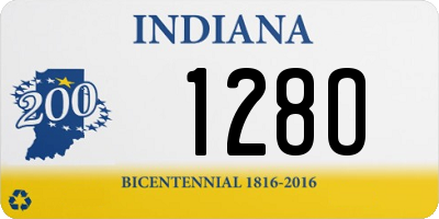 IN license plate 128O