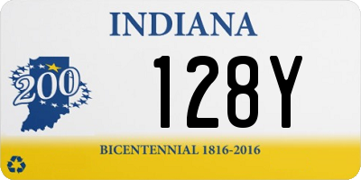 IN license plate 128Y