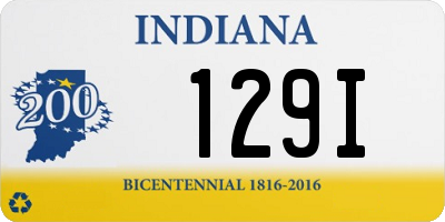 IN license plate 129I