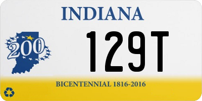 IN license plate 129T