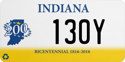 IN license plate 130Y