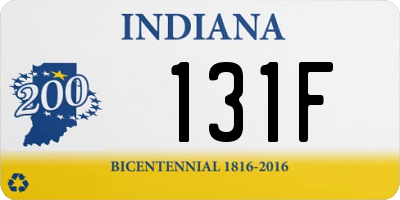 IN license plate 131F