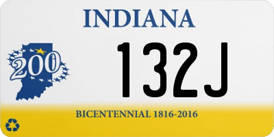 IN license plate 132J
