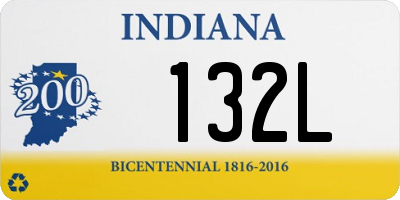 IN license plate 132L