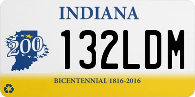 IN license plate 132LDM
