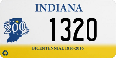 IN license plate 132O
