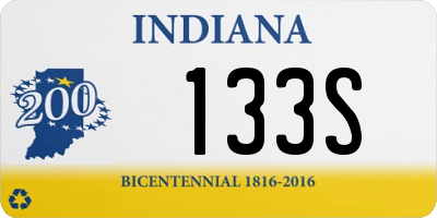 IN license plate 133S