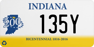 IN license plate 135Y