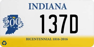 IN license plate 137D