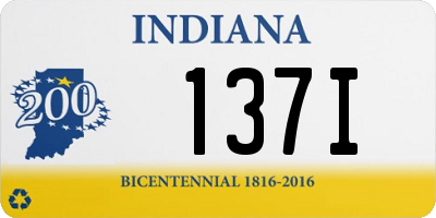 IN license plate 137I
