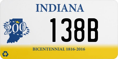 IN license plate 138B