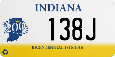 IN license plate 138J