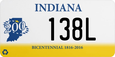 IN license plate 138L