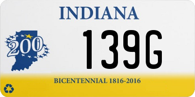 IN license plate 139G