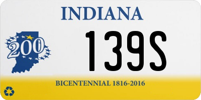 IN license plate 139S