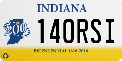 IN license plate 140RSI