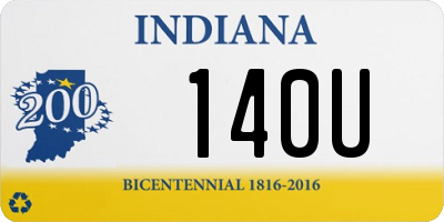 IN license plate 140U