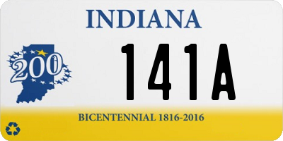 IN license plate 141A