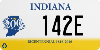 IN license plate 142E