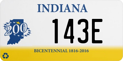 IN license plate 143E