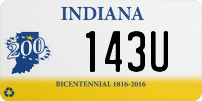 IN license plate 143U