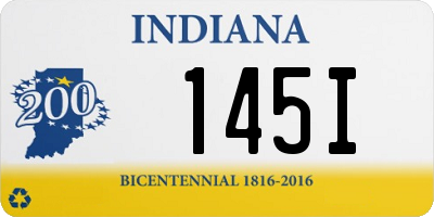 IN license plate 145I