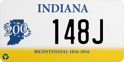 IN license plate 148J