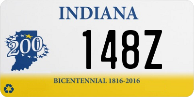 IN license plate 148Z