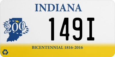 IN license plate 149I