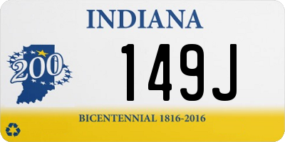 IN license plate 149J