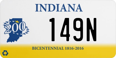 IN license plate 149N