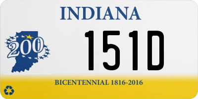 IN license plate 151D