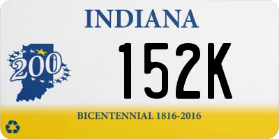 IN license plate 152K
