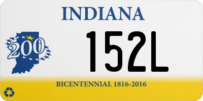 IN license plate 152L