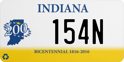 IN license plate 154N
