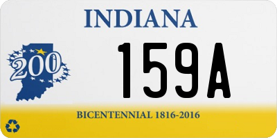 IN license plate 159A